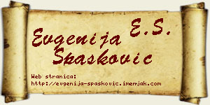 Evgenija Spasković vizit kartica